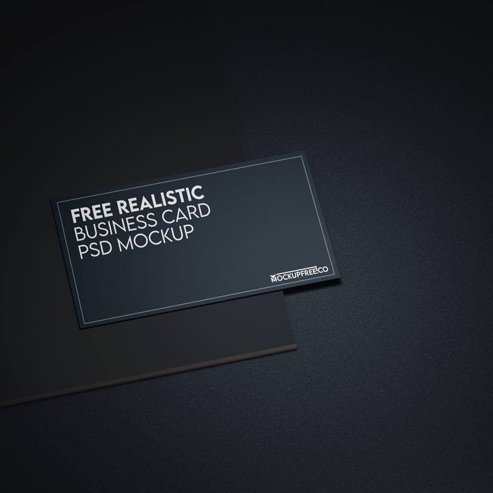 Free 3 Realistic Business Card Mockup PSD