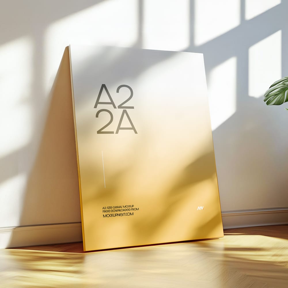 Free A2 Canvas Mockup PSD