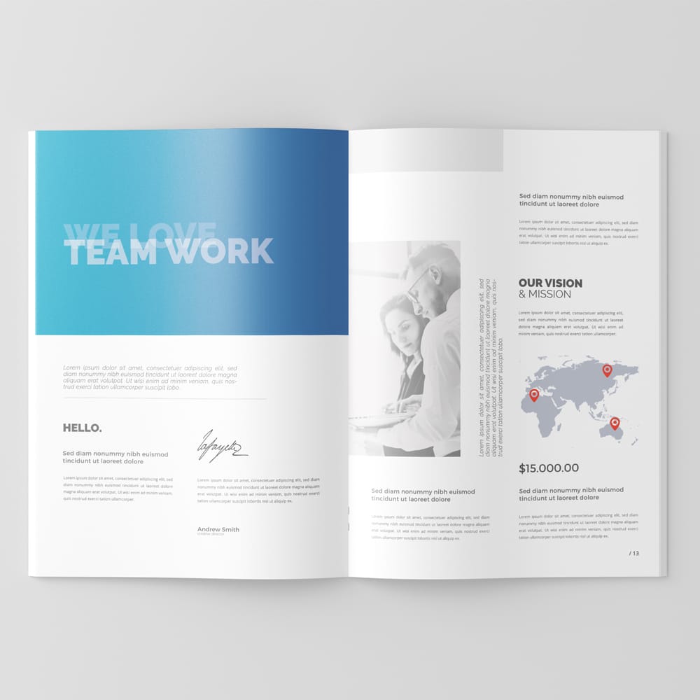 Free A4 Magazine / Brochure / Catalog Mockup PSD