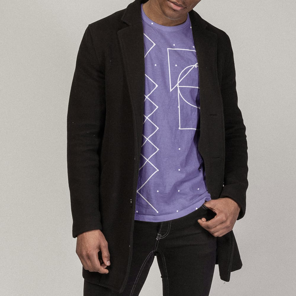 Free Blazer T-Shirt Mockup PSD