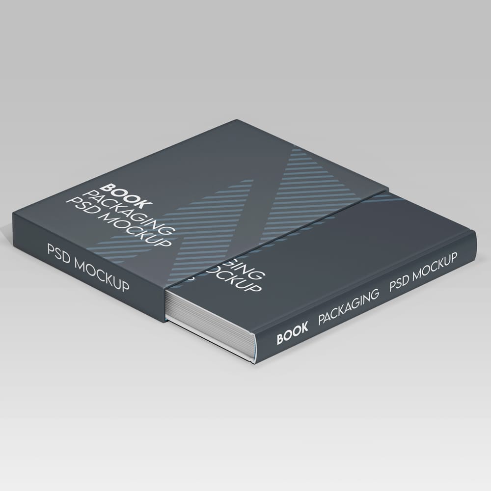 Free Book Packaging Mockup PSD