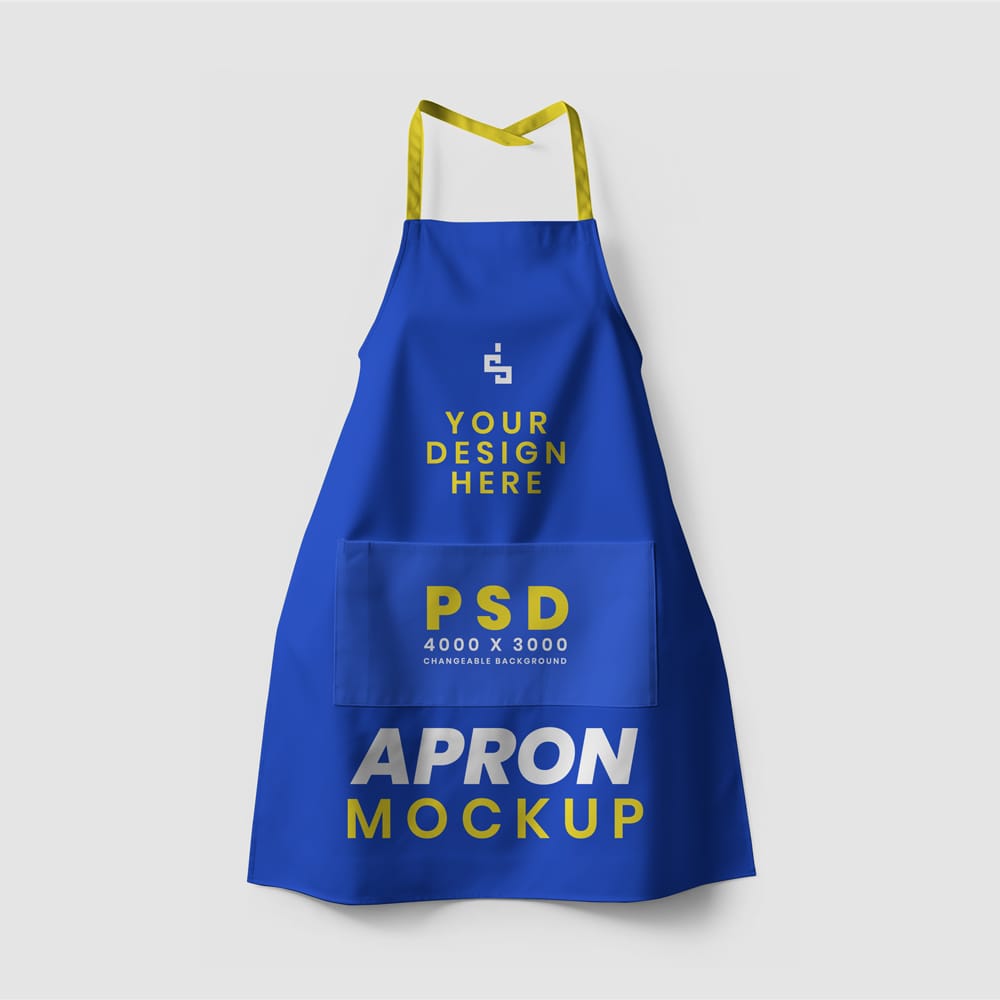 Free Brand Identity Apron Mockup PSD