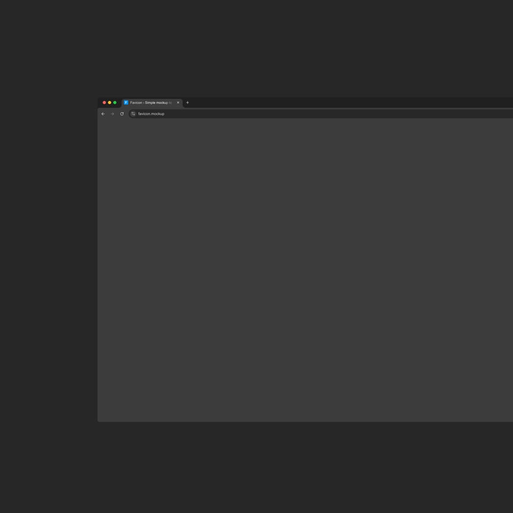 Free Chrome Favicon Icon Mockup PSD