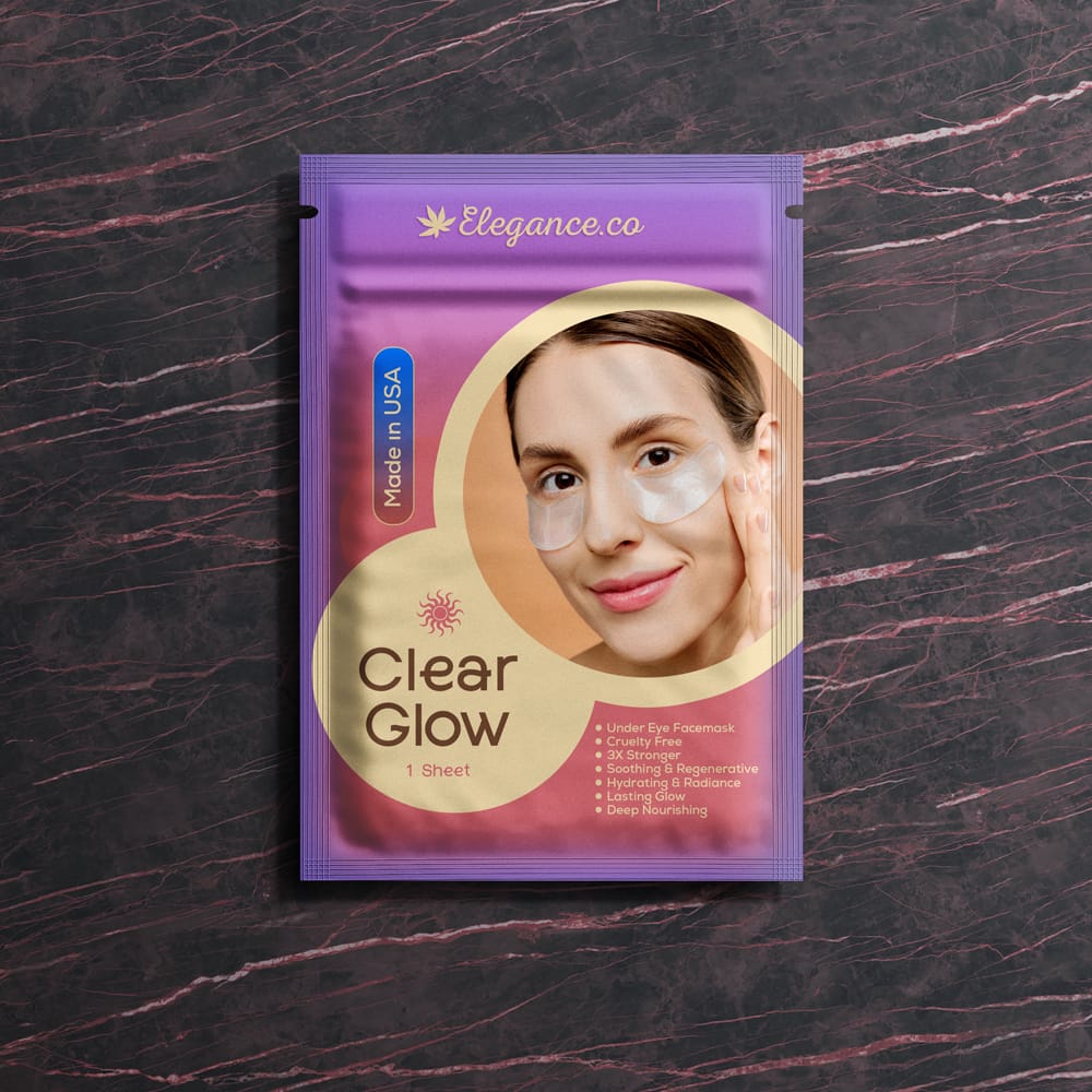Free Cosmetic Face Mask Sachet Mockup PSD