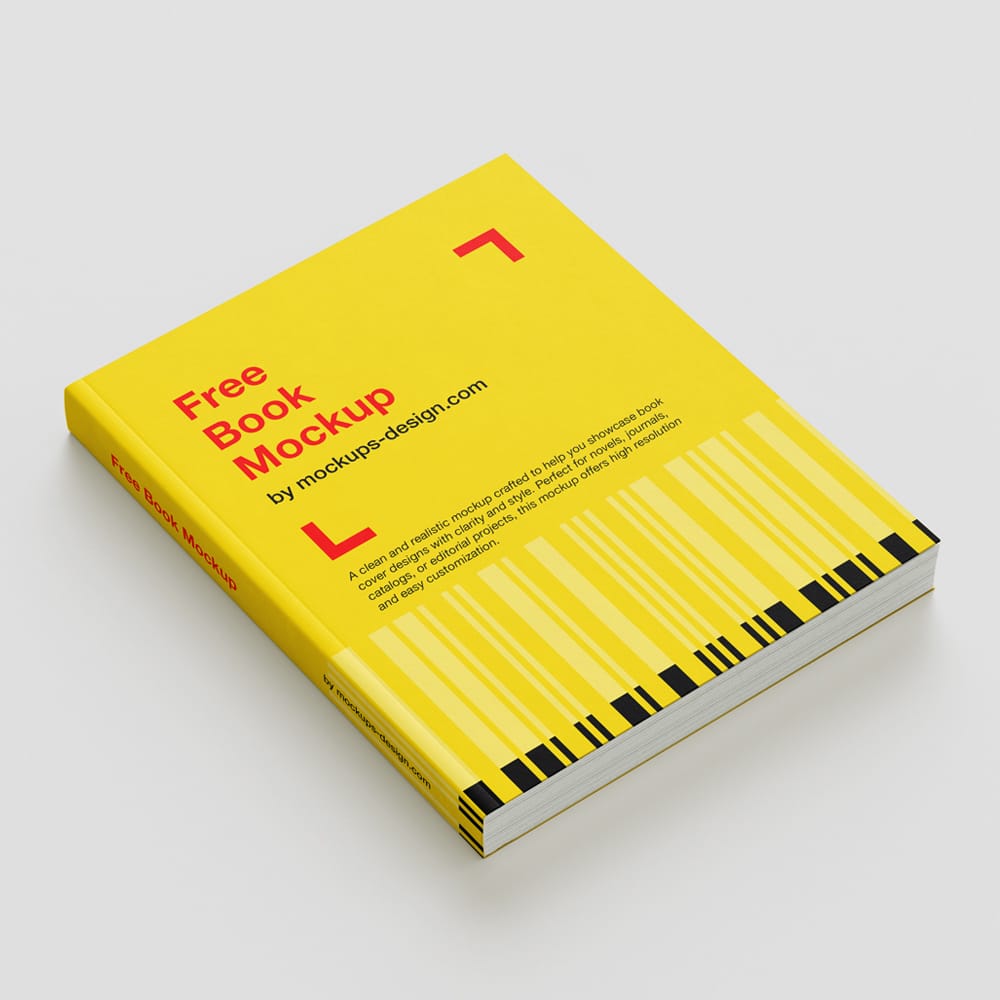 Free Editorial Book Mockup PSD