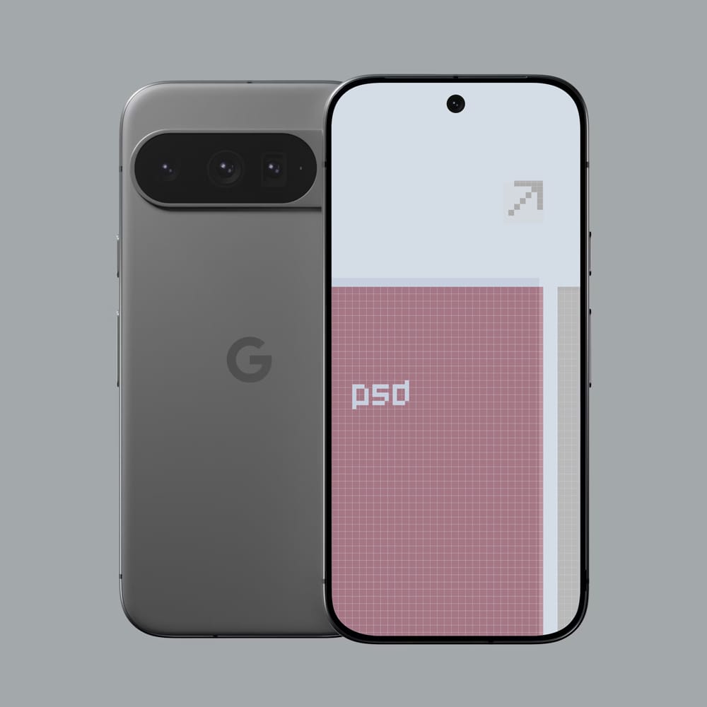 Free Google Pixel 9 Pro Mockup PSD