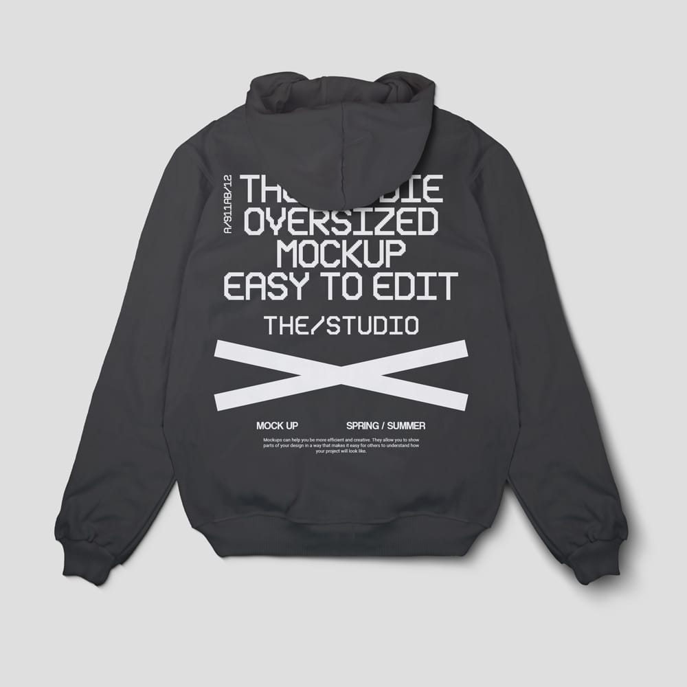 Free Hoodie Flatlay Mockup PSD