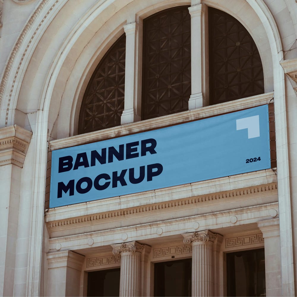 Free Horizontal Banner Mockup Template PSD
