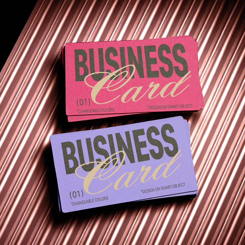 Free Landscape Business Card Mockup PSD