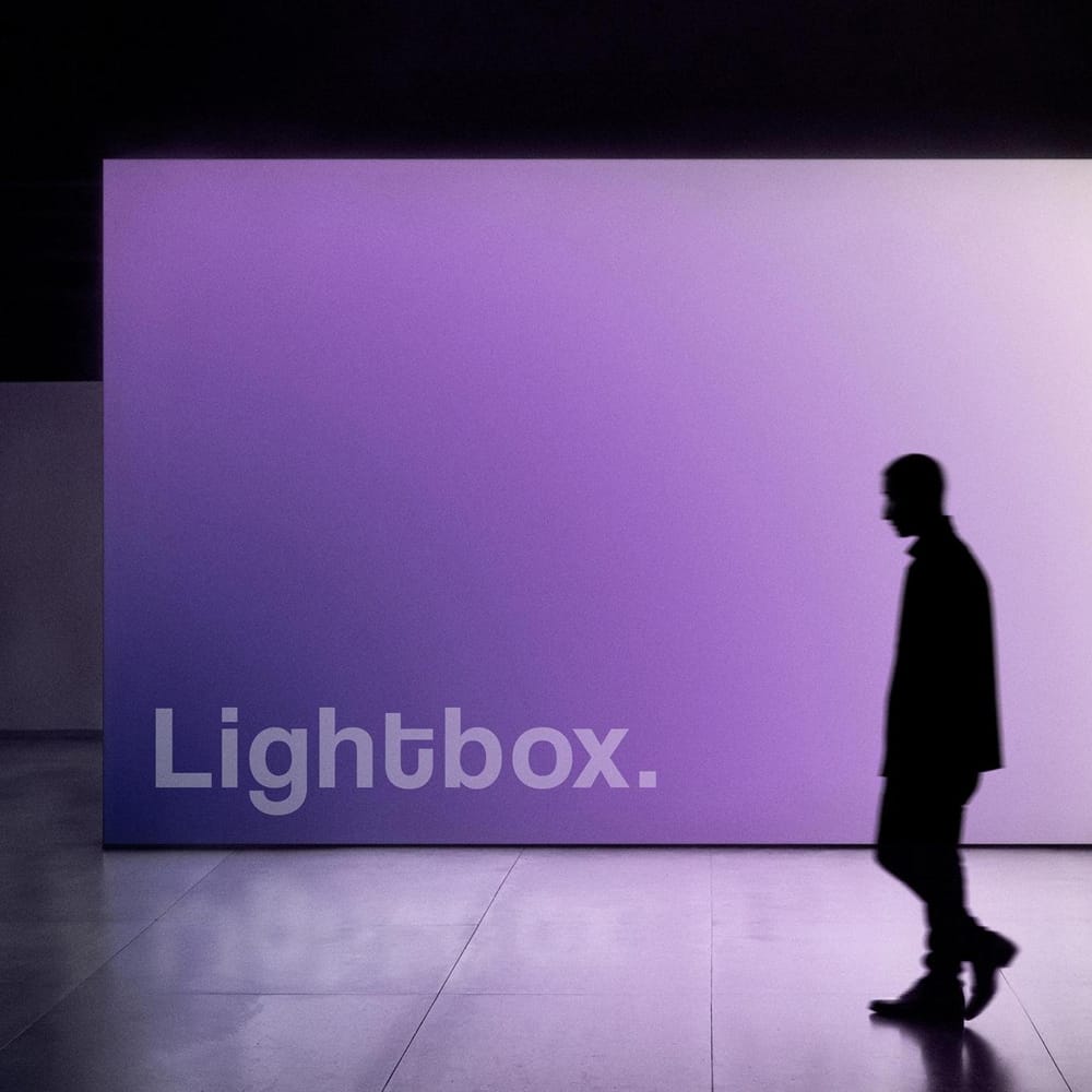Free Lightbox Expo Mockup PSD