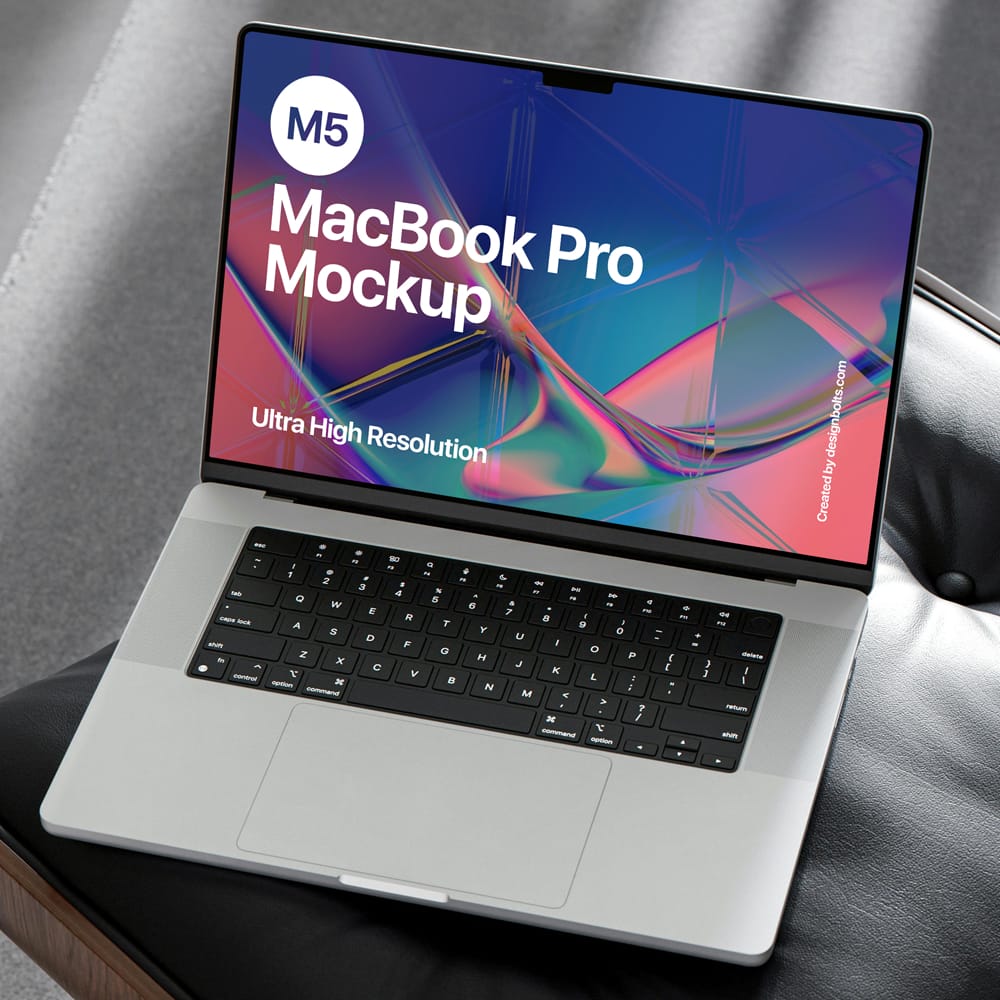 Free M5 / M4 MacBook Pro Mockup PSD