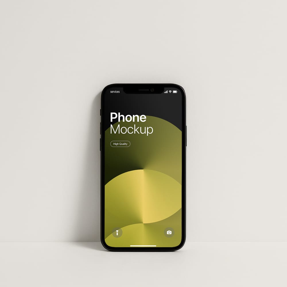 Free Minimalist Phone Mockup PSD