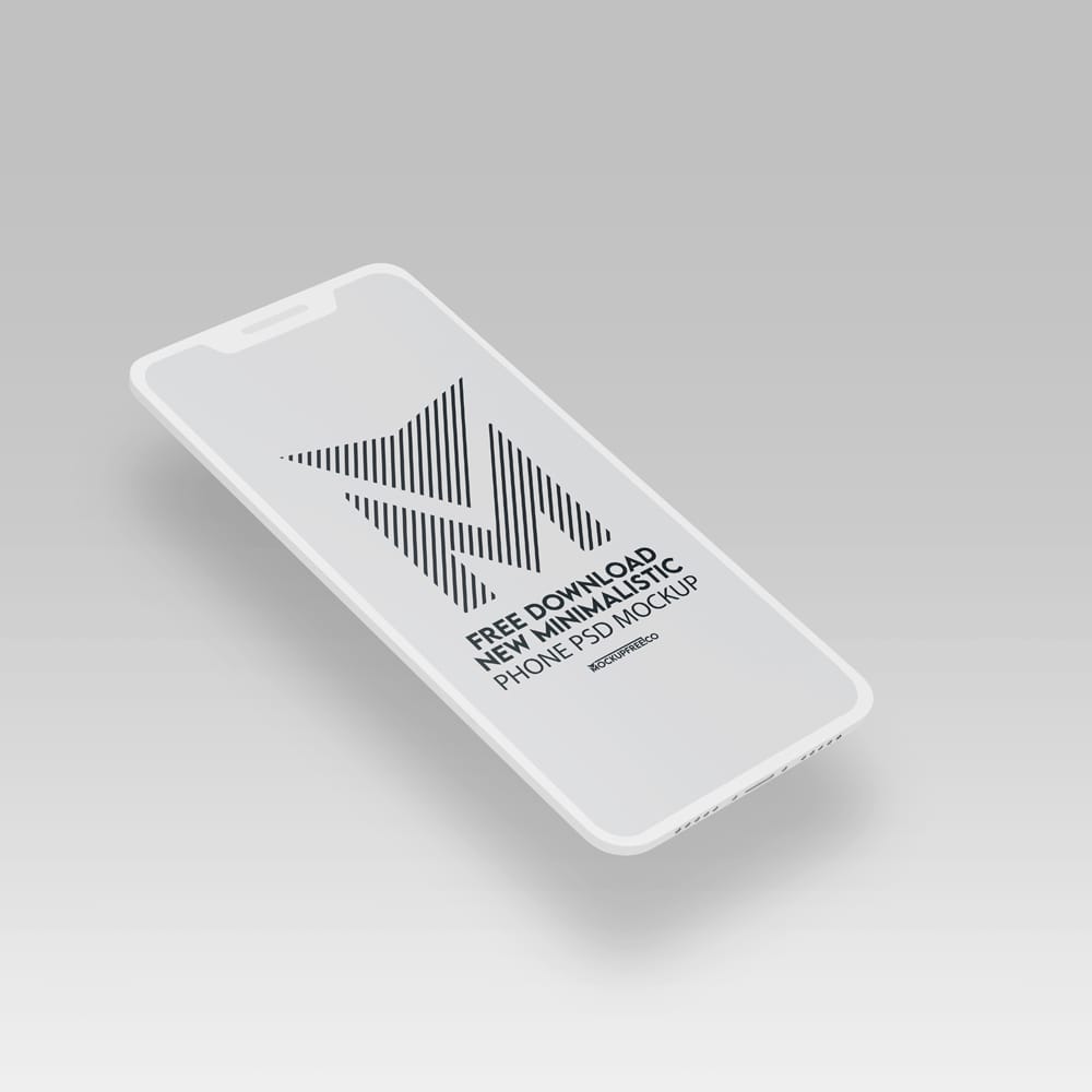 Free New Minimalistic Phone Mockup PSD