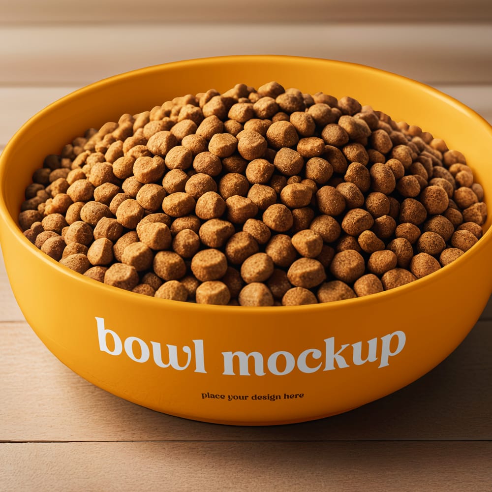Free Pet Feeding Bowl Mockup PSD