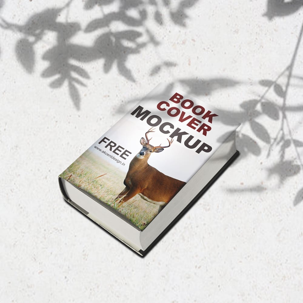 Free Photorealistic Book Cover Mockup PSD