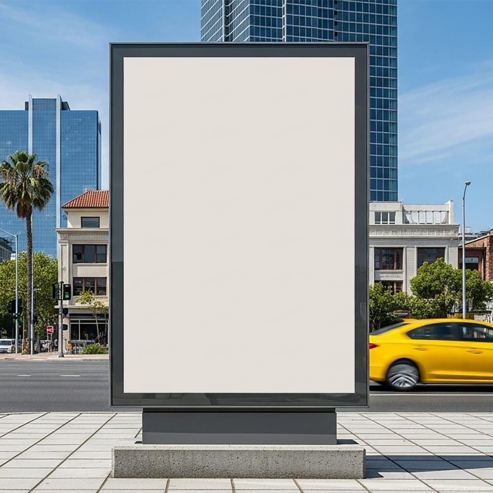 Free Photorealistic Urban Billboard Mockup PSD
