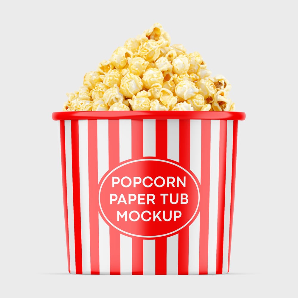 Free Popcorn Paper Tub Mockup PSD