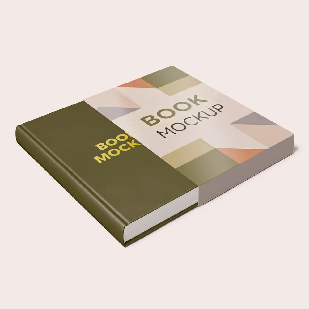 Free Professional Book Cover Display Mockup PSD