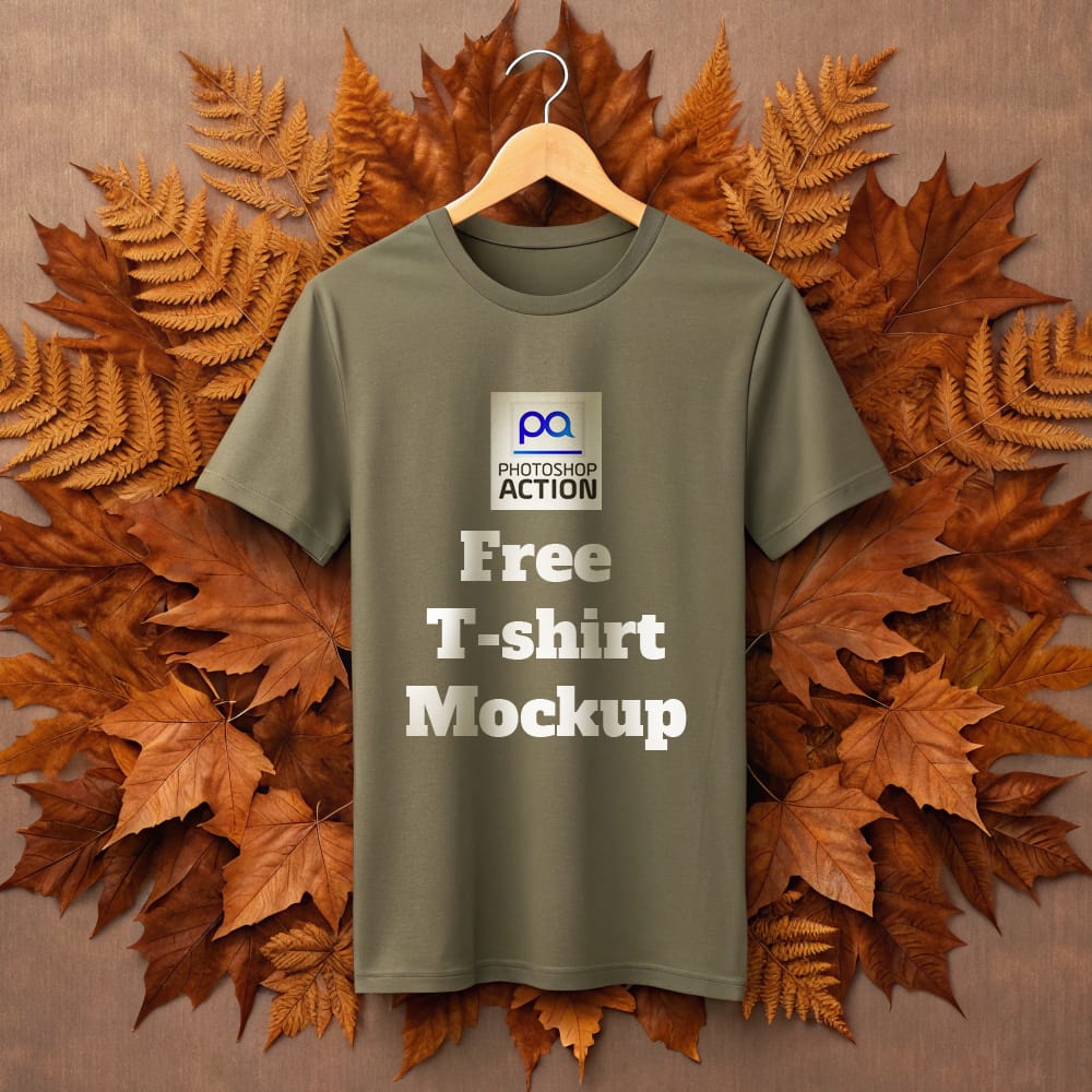 Free Pure T-shirt Display Mockup PSD