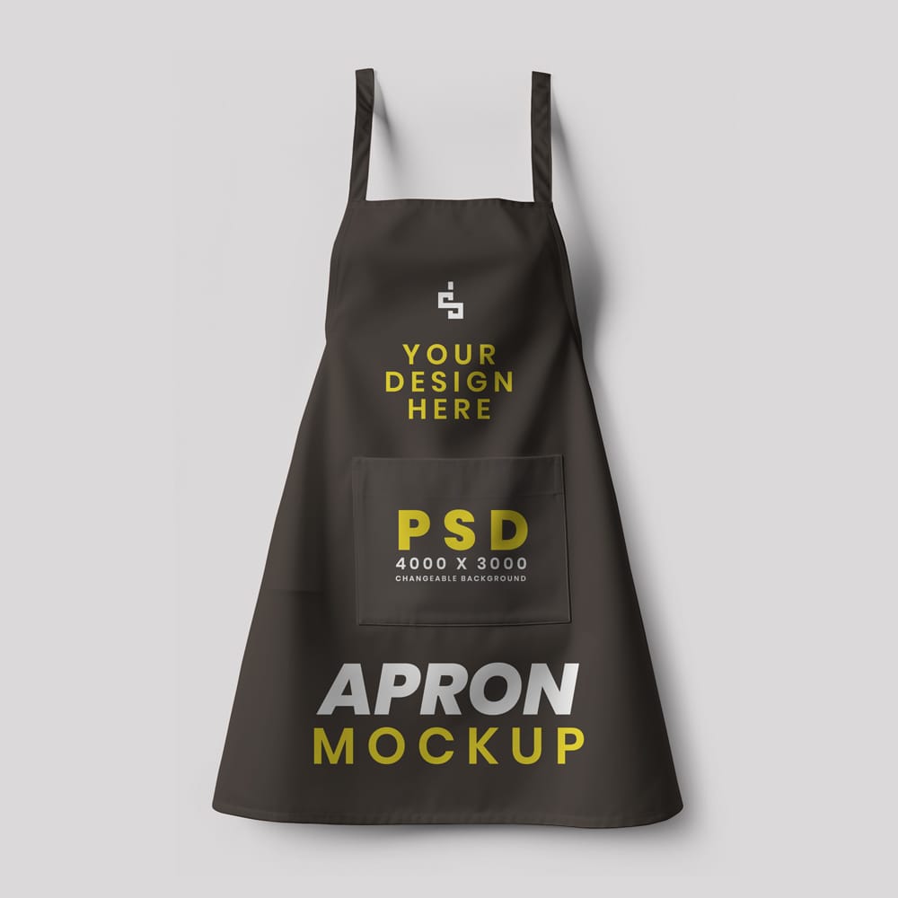 Free Realistic Apron Mockup Template PSD