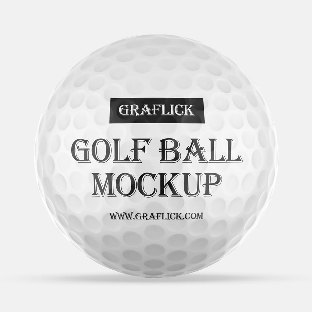 Free Realistic Golf Ball Mockup Template PSD