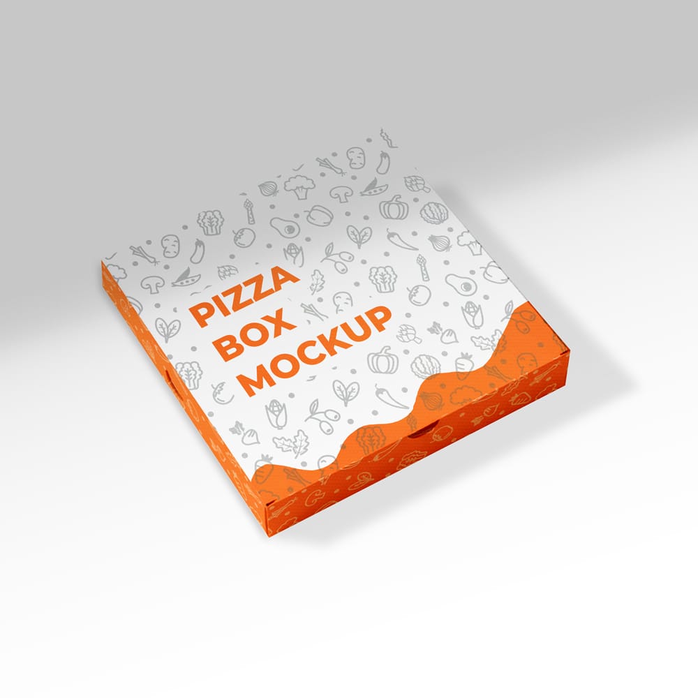 Free Realistic Pizza Box Mockup PSD