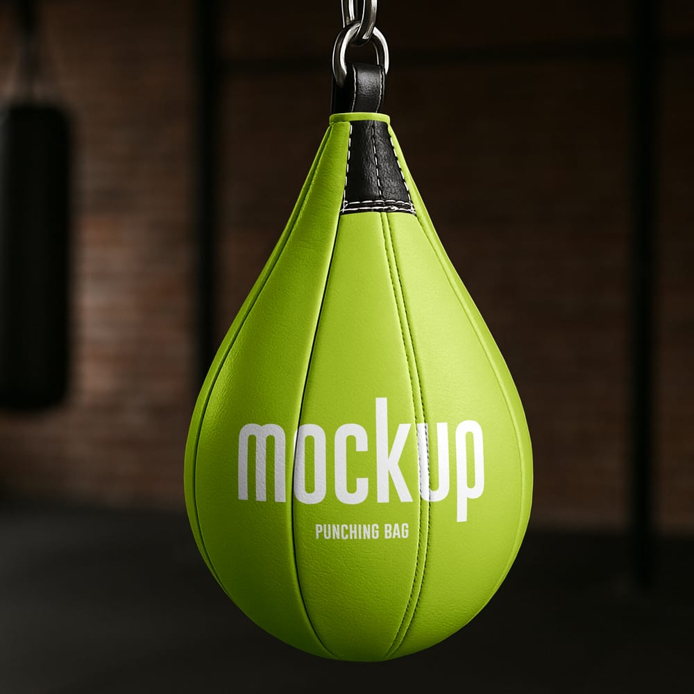 Free Realistic Punching Bag Mockup PSD