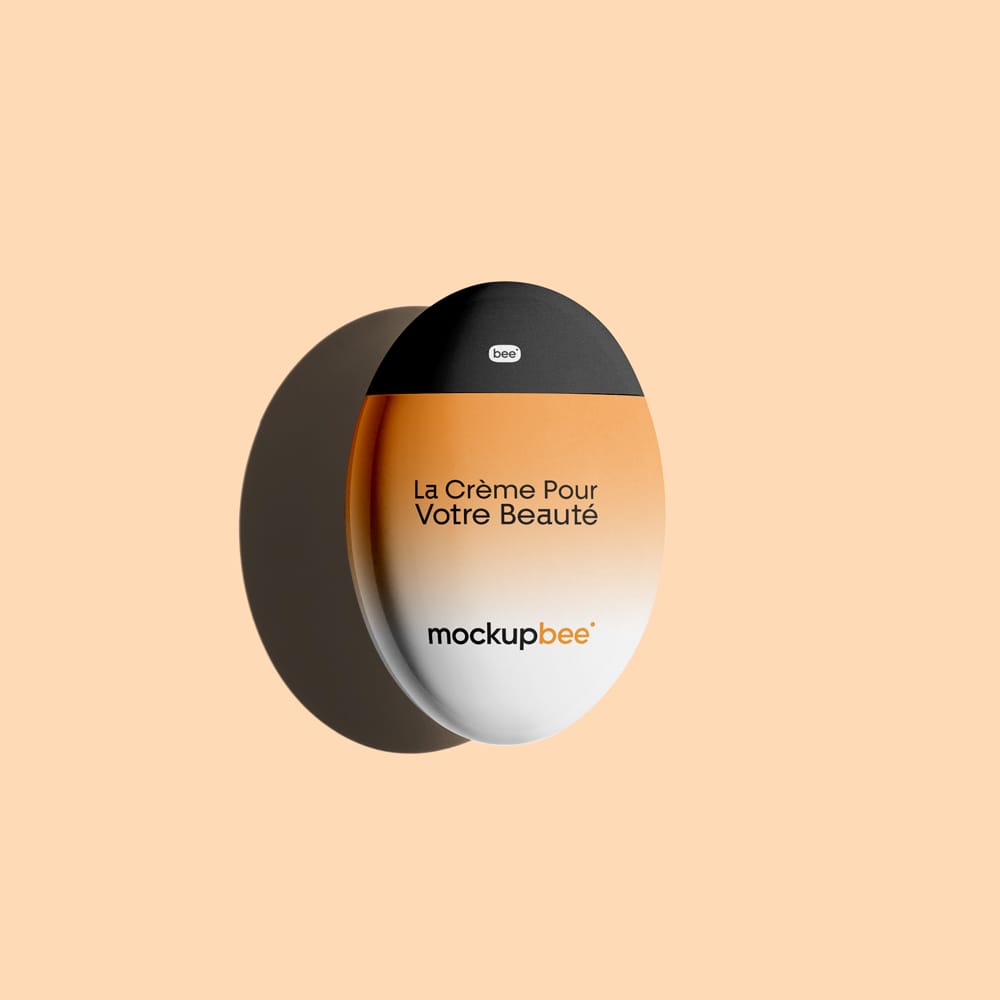 Free Rounded Cosmetic Bottle Mockup PSD