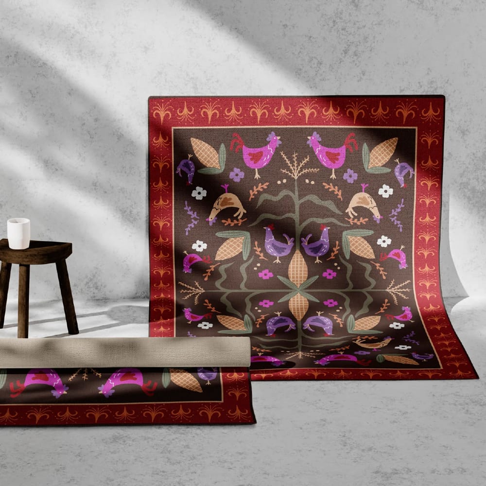 Free Rug Scenes Mockups PSD