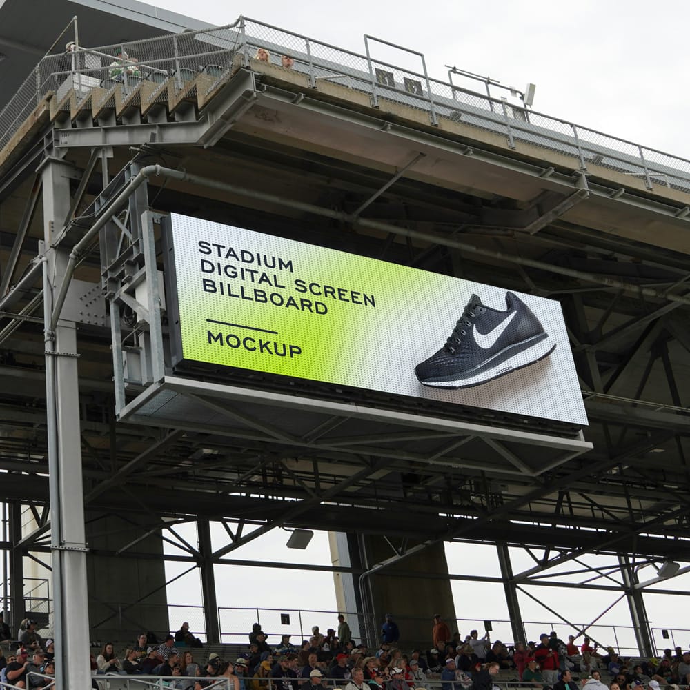 Free Stadium Digital Screen Billboard Mockup PSD