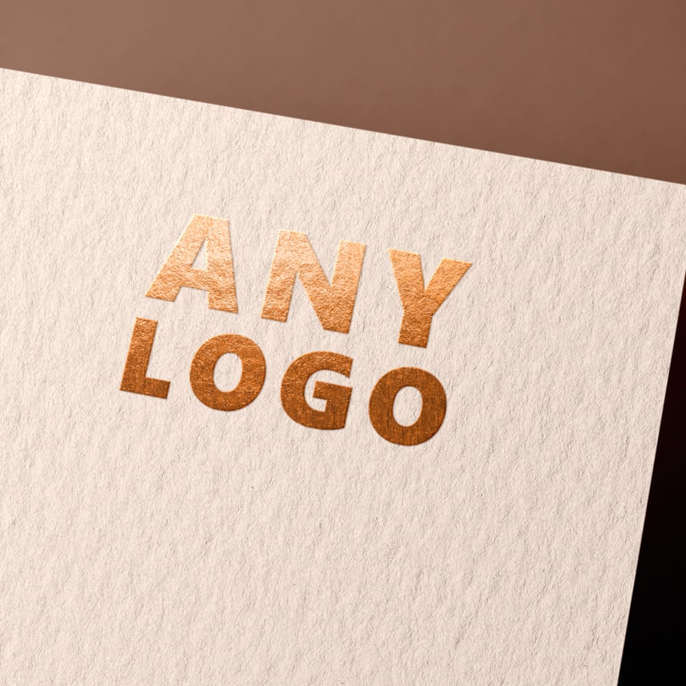 Free Textured White Paper Logo Mockup PSD