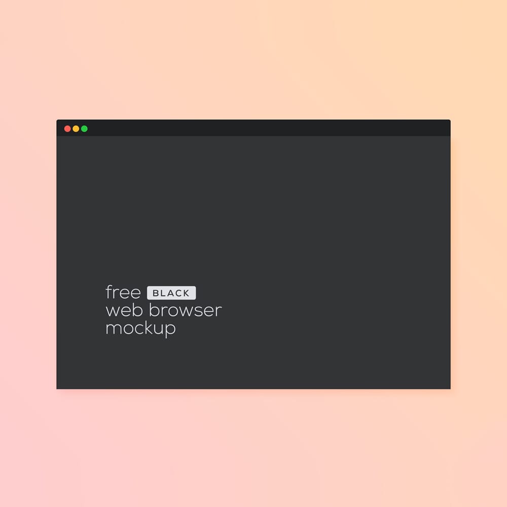 Free White and Dark Web Browser Mockup PSD