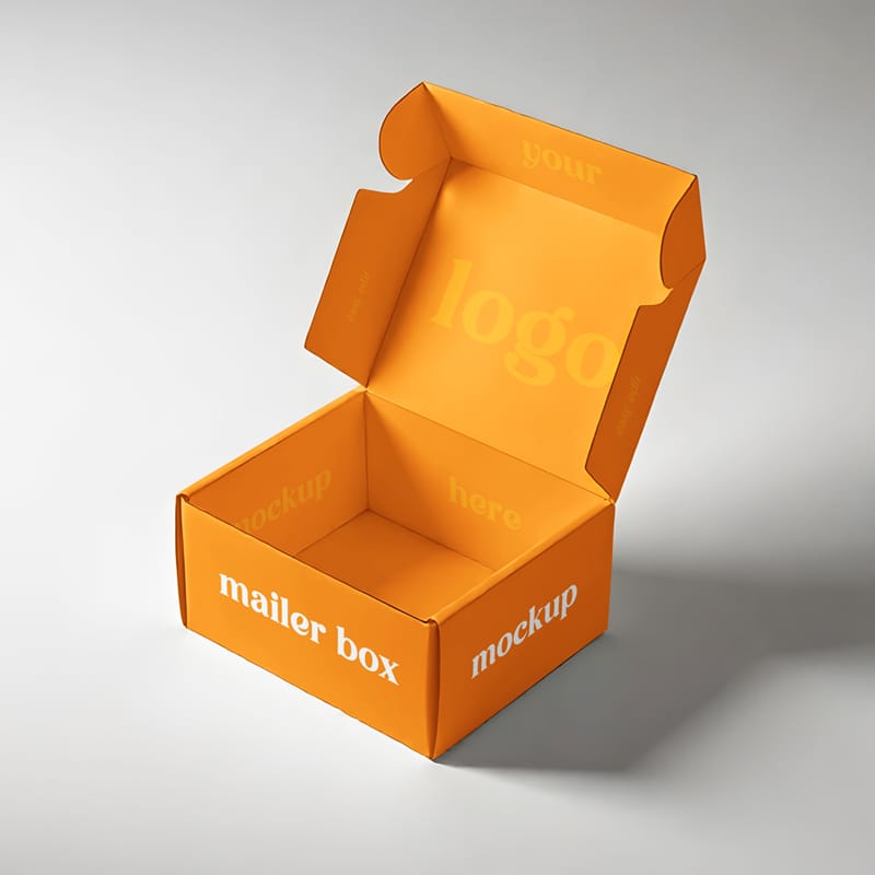 Front Tuck Mailer Box Mockup PSD