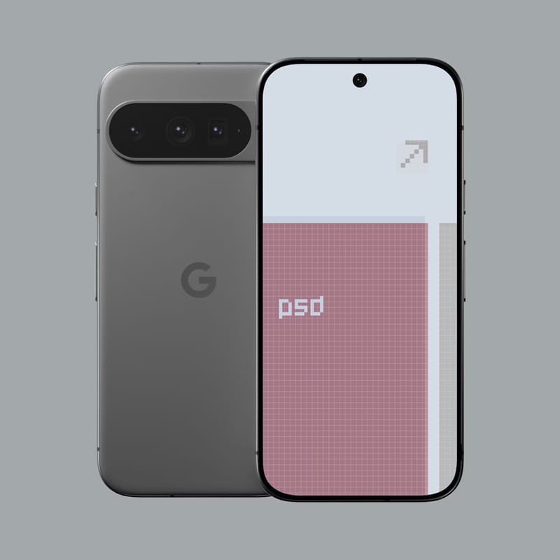 Google Pixel 9 Pro Mockup PSD