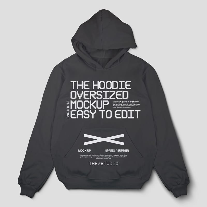 Hoodie Flatlay Mockup PSD