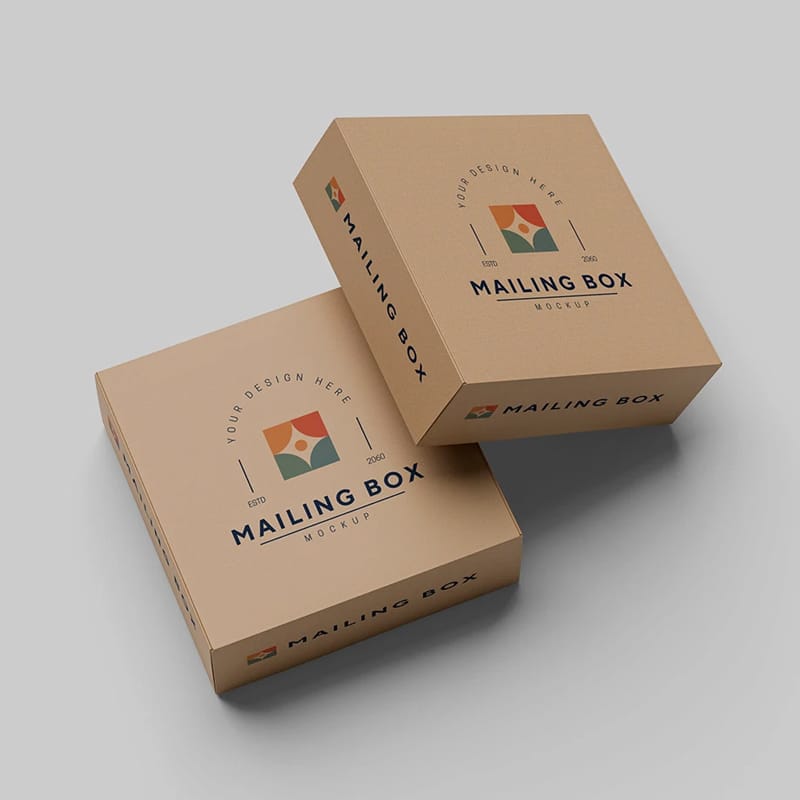 Mailing Box Mockup PSD