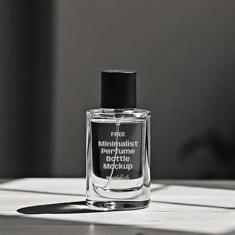 Minimalist Perfume Bottle Mockup PSD