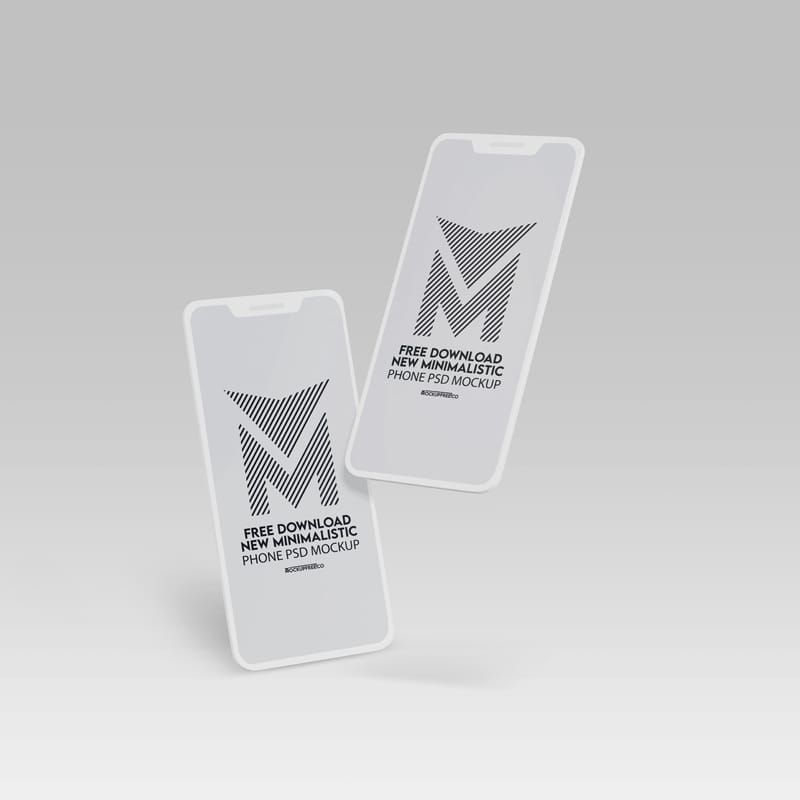 New Minimalistic Phone Mockup PSD