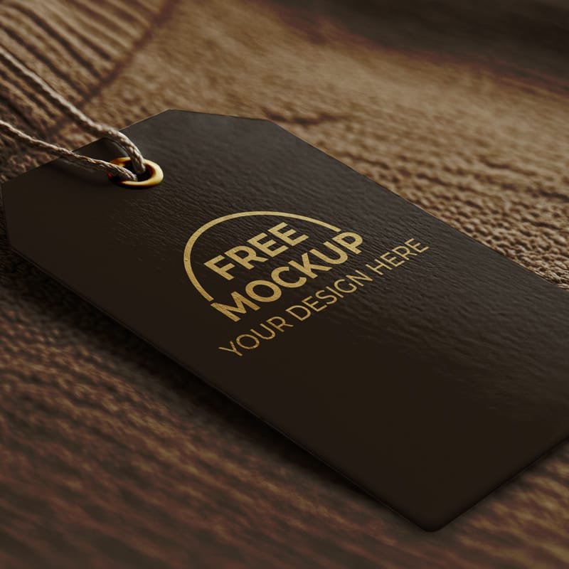 Photorealistic Hang Tag Mockup PSD