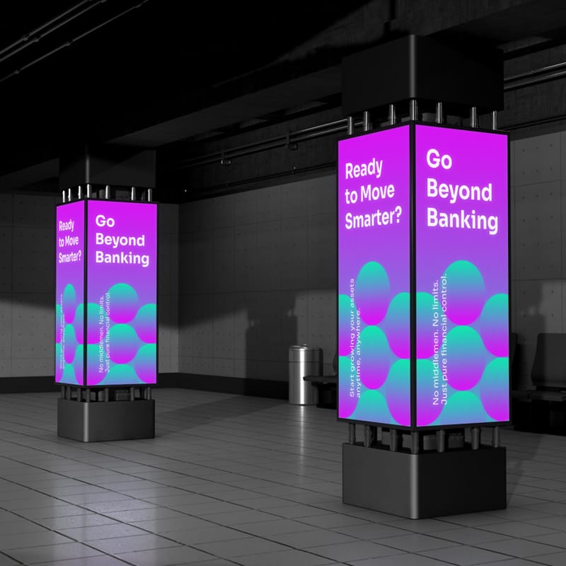 Pillar Advertising Mockup PSD