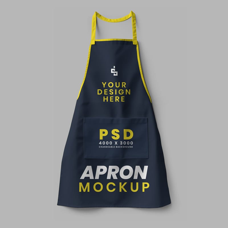 Realistic 4K Apron Mockup PSD