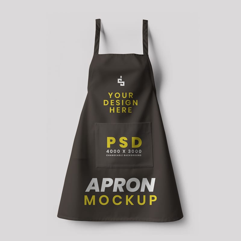 Realistic Apron Mockup Template PSD