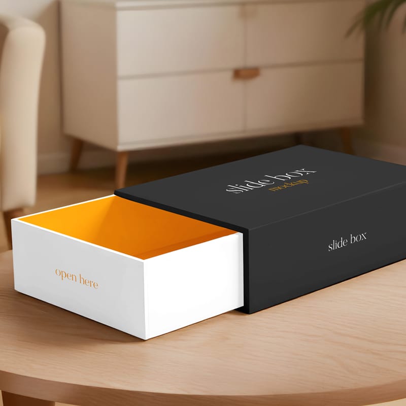 Rectangle Slide Box Mockup PSD