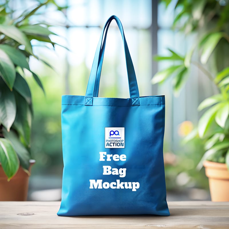 Standing Shopping Bag Mockup Set PSD