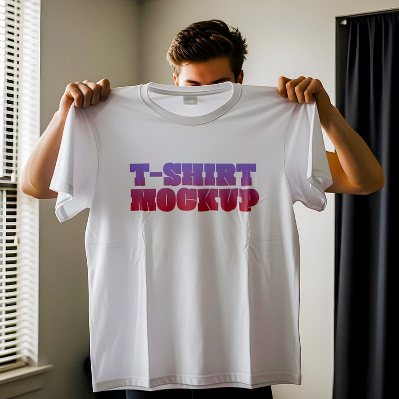 T-shirt Holding Mockup PSD