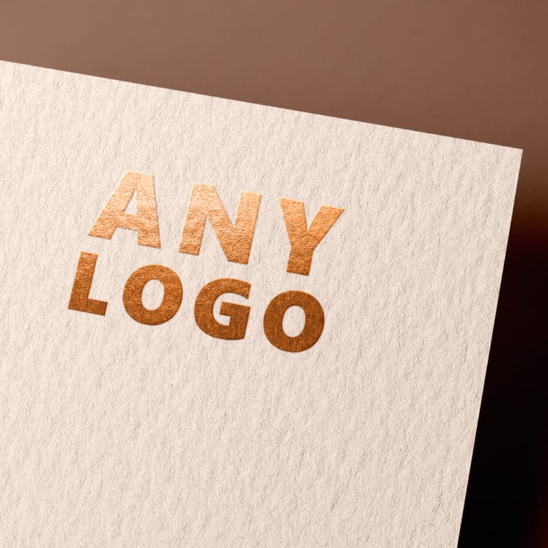Textured White Paper Logo Mockup PSD