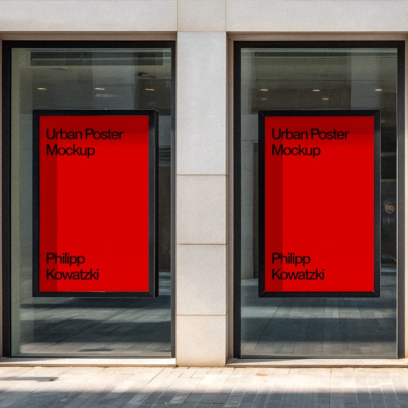 Urban Concrete City Poster Mockup PSD