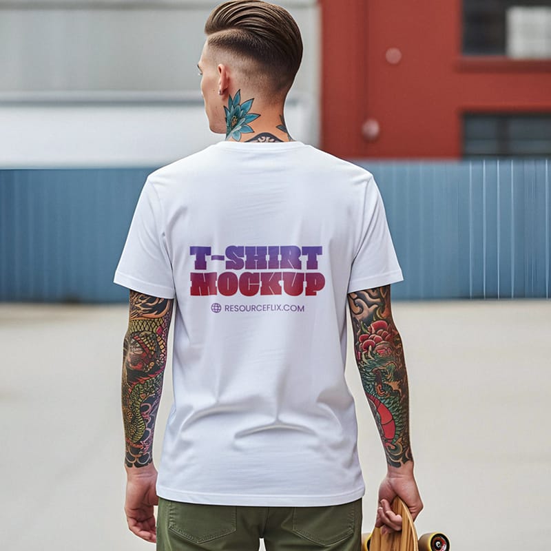 Urban T-Shirt Mockup Backside PSD