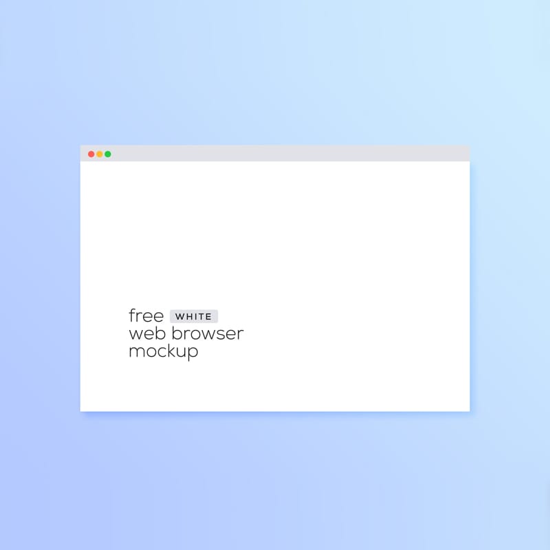 White and Dark Web Browser Mockup PSD
