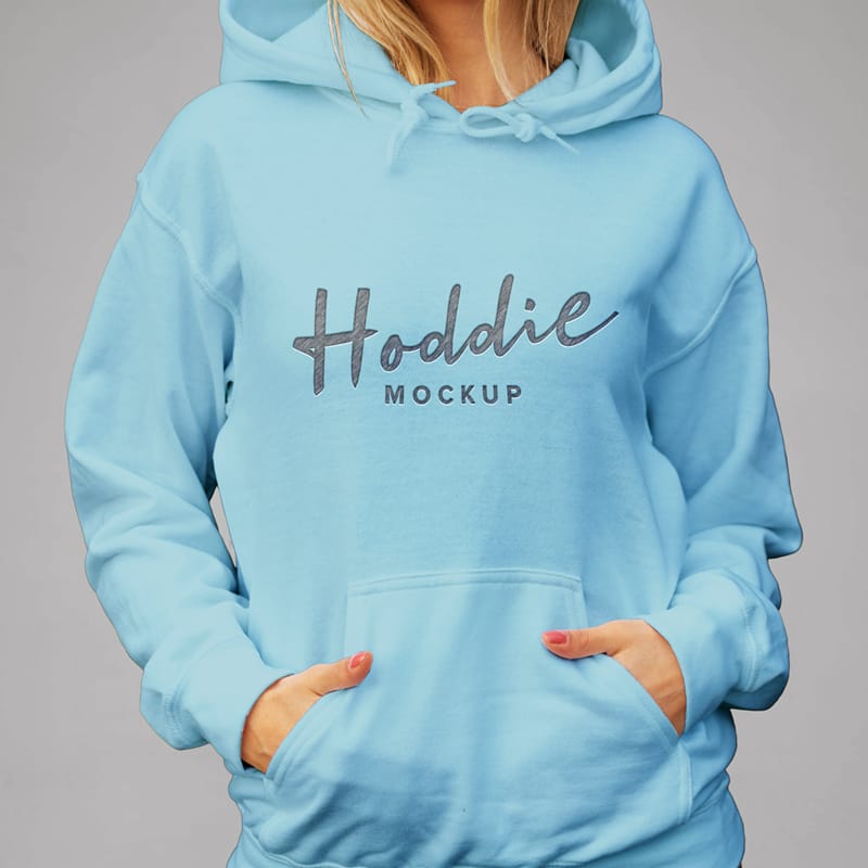 Woman Hoodie Mockup PSD